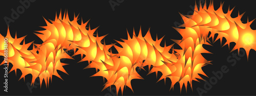 Feuer - Flammen - Banner wave design 