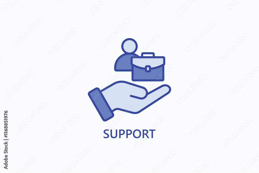 Support isolated vector, icon or logo sign symbol illustration Support isolated vector, icon or logo sign symbol illustration