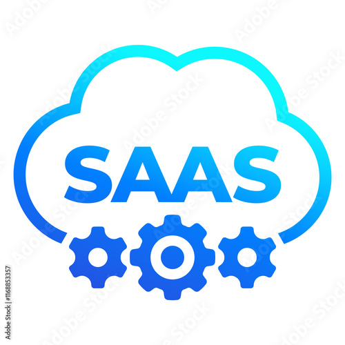 Saas icon on white