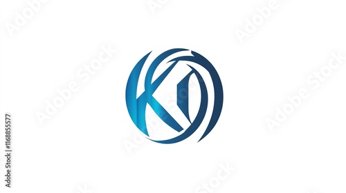 KDN Letter Logo: KDN Blue Image on White Background and Black Text

 photo