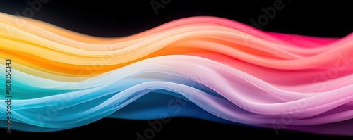 Rainbow abstract background idea. Vibrant flowing waves of color create a dynamic visual for creative projects.