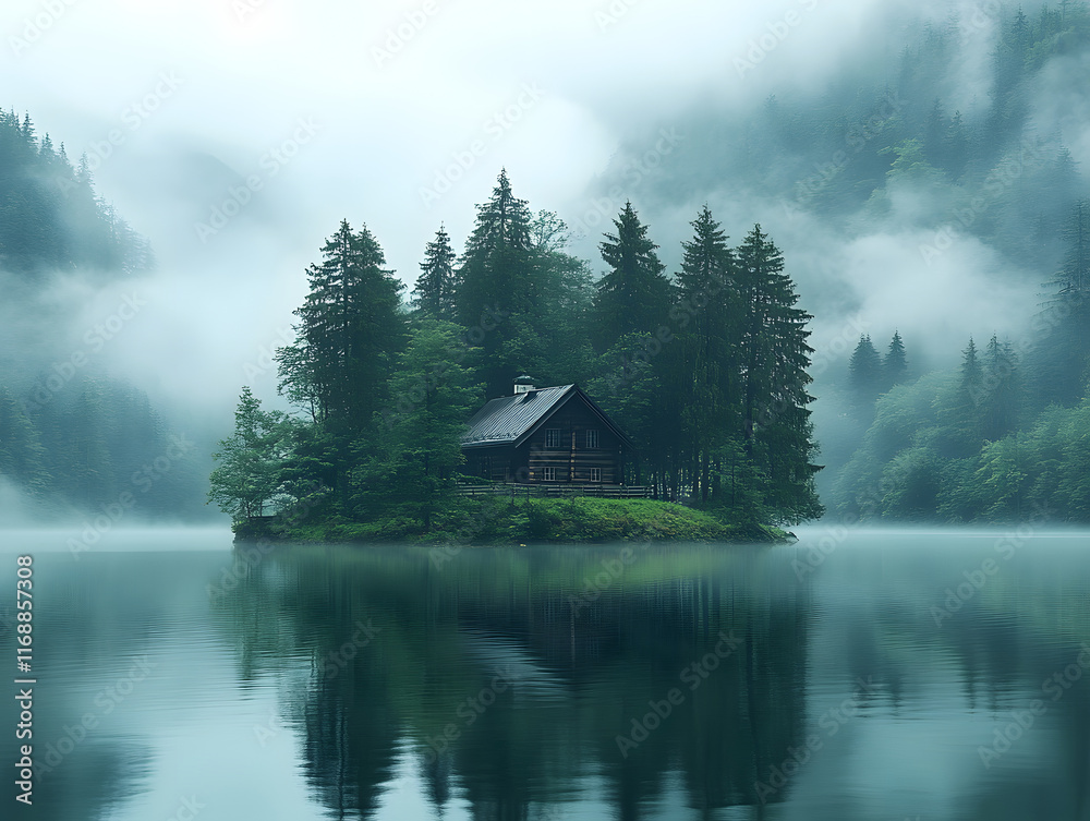 Fototapeta premium Landscape in the fog