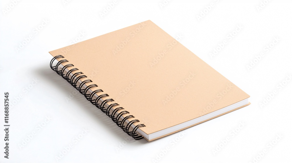 Work office. Blank spiral notebook on a white background showcasing simplicity and versatility. Work office. Blank spiral notebook on a white background showcasing simplicity and versatility.