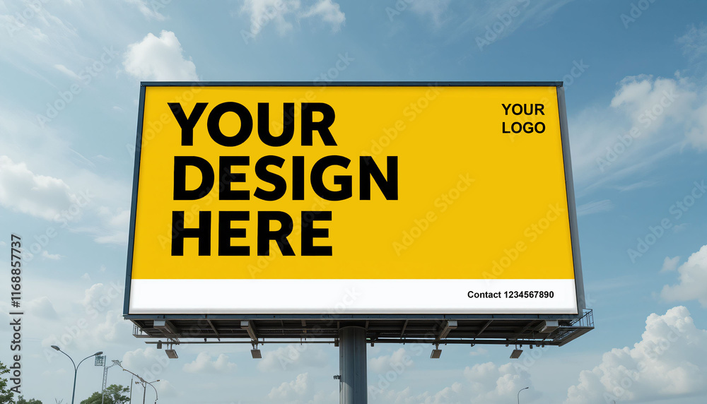 Blank billboard for advertisement Generative AI Blank billboard for advertisement Generative AI