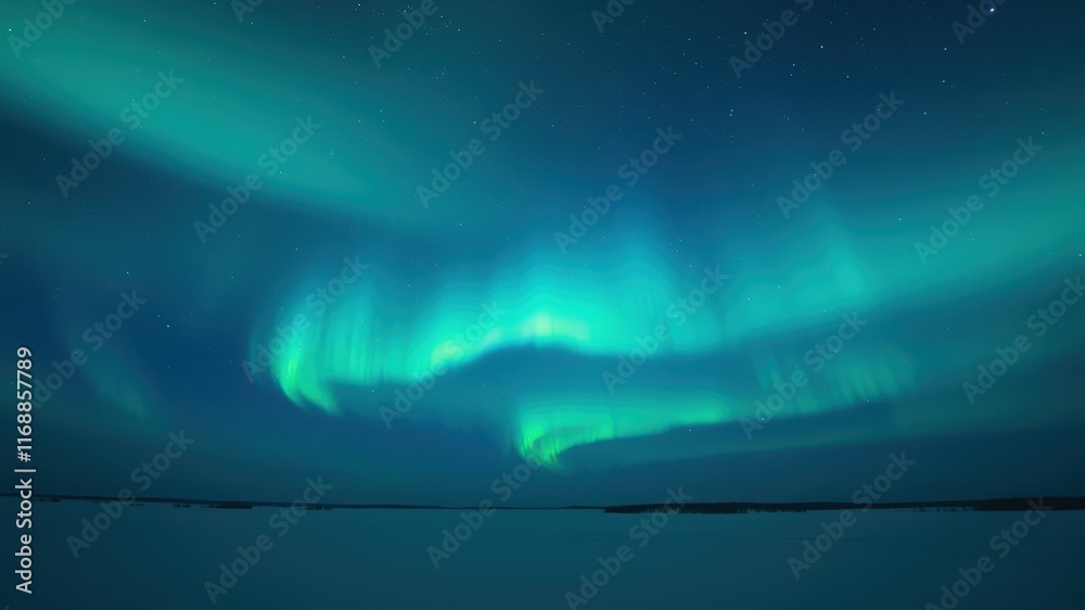 custom made wallpaper toronto digitalCelestial Display A Serene Night Sky Illuminated by Vibrant Aurora Borealis Over a Frozen Lake