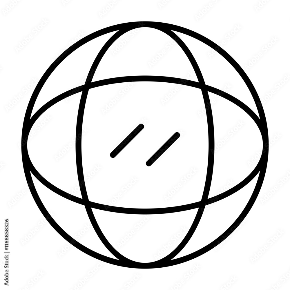 Globe Outline Icon Style