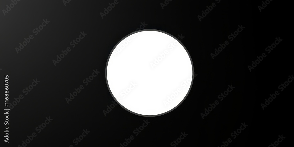 Abstract Circular Design A Simple Black and White Graphic Image Featuring a Single, Bold, White Circle on a Dark Background Abstract Circular Design A Simple Black and White Graphic Image Featuring a Single, Bold, White Circle on a Dark Background