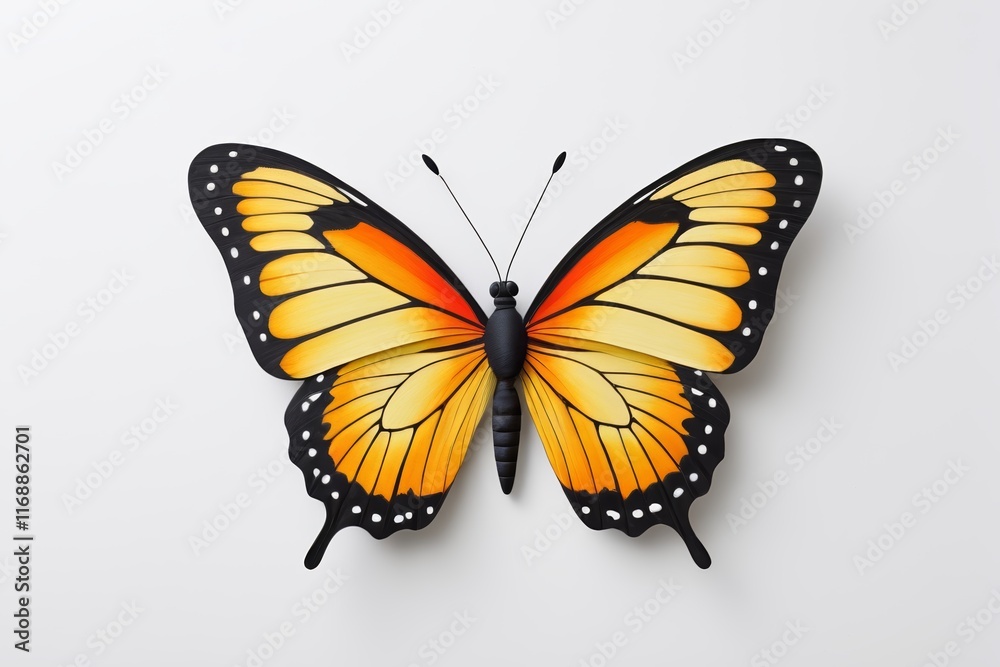 Fototapeta premium there is a butterfly that is sitting on a wall