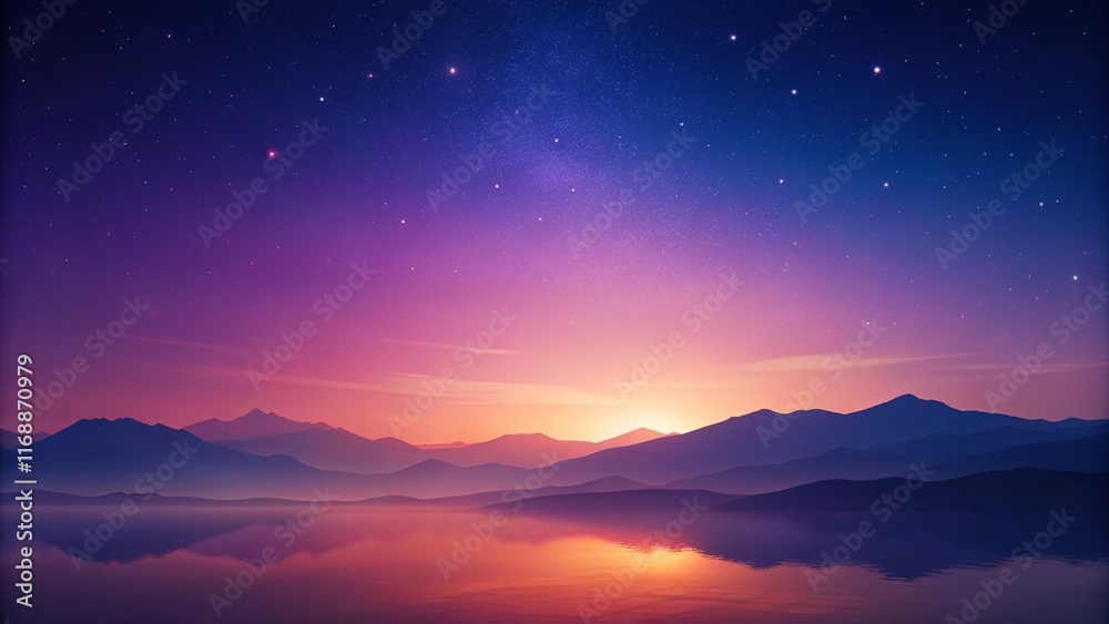 Design a minimalist background with twilight hues. Blend soft oranges, pinks, and purples fading into dark blue, with a light noise effect for added depth. Design a minimalist background with twilight hues. Blend soft oranges, pinks, and purples fading into dark blue, with a light noise effect for added depth.