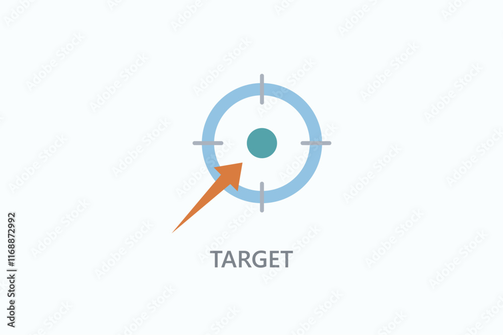Target Isolated Vector, Icon Or Logo Sign Symbol Illustration Target Isolated Vector, Icon Or Logo Sign Symbol Illustration