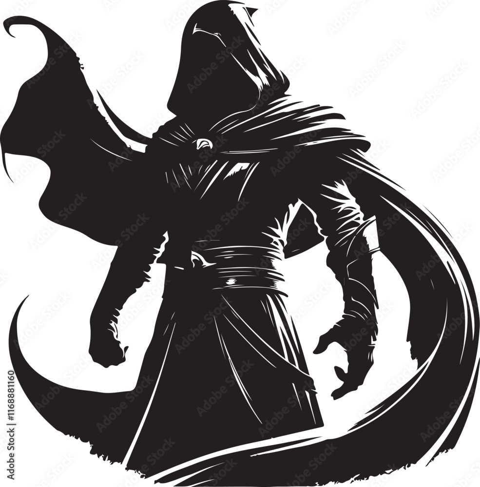 Ταπετσαρία Cloaked Villain Vector Illustration