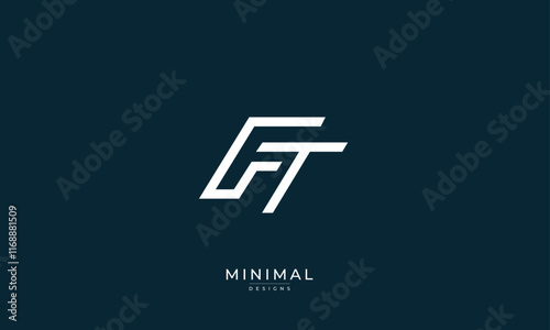Alphabet letter icon logo FT