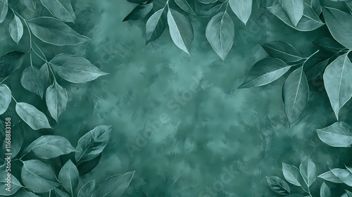 Organic Leaf Texture with Natural Overlapping Green Tones