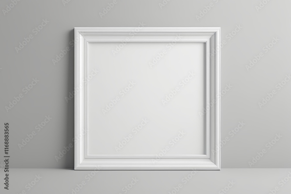 blank white frame on the wall with a shadow blank white frame on the wall with a shadow