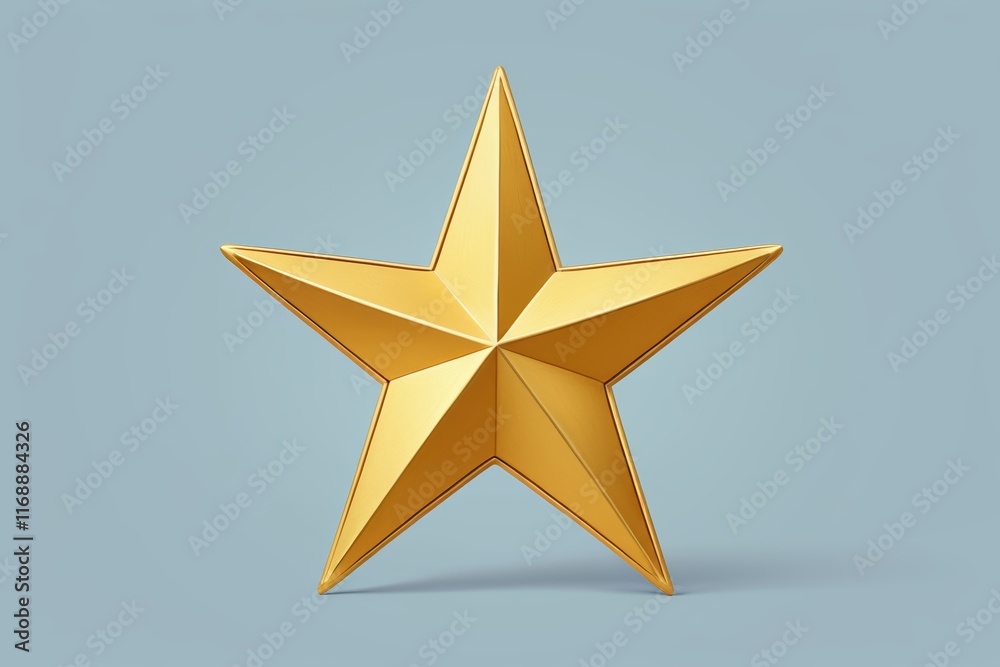 Fototapeta premium a close up of a gold star on a blue background