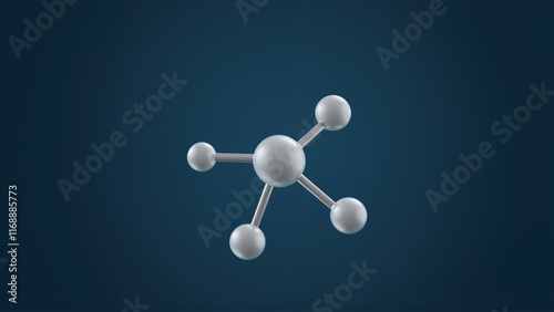 Octafluoropropane perfluorocarbon molecule. 3D rendering. photo