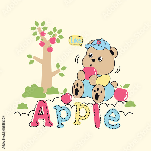 Adorable animals enjoying fresh fruits in a colorful vector illustration design

