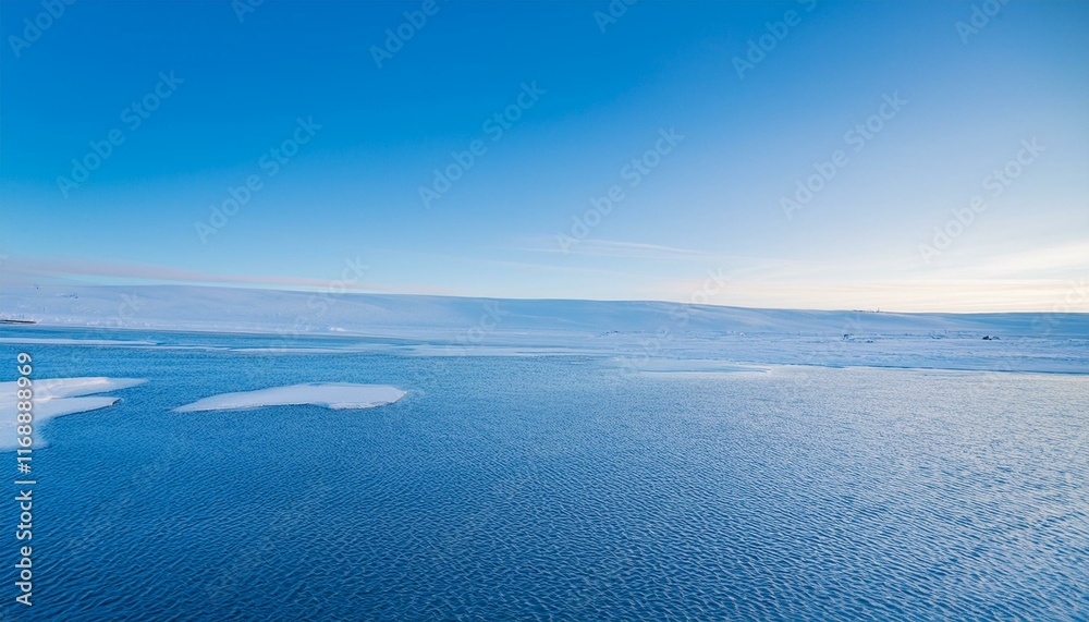 Scenery depicting clear skies, cold winds and sub-zero temperatures amidst the ice and snow of the Arctic Scenery depicting clear skies, cold winds and sub-zero temperatures amidst the ice and snow of the Arctic