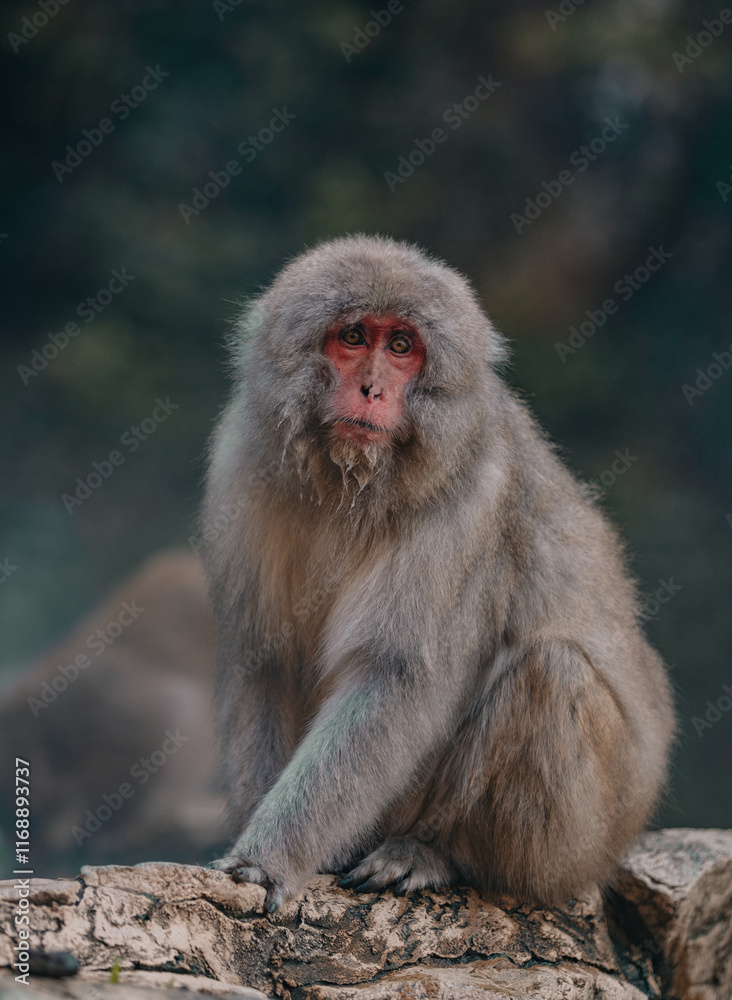 Macaques at Jigokudani Snow Monkey Park in Nagano, Japan Macaques at Jigokudani Snow Monkey Park in Nagano, Japan