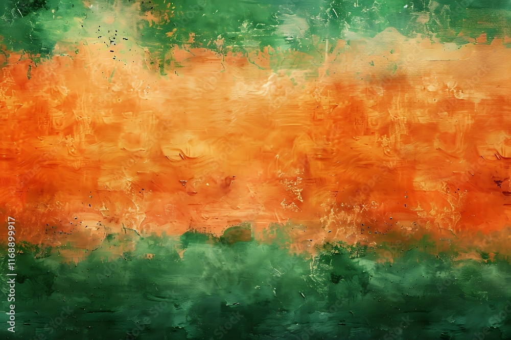 Obraz premium indian republic day inspired color gradients with shades of orange and green