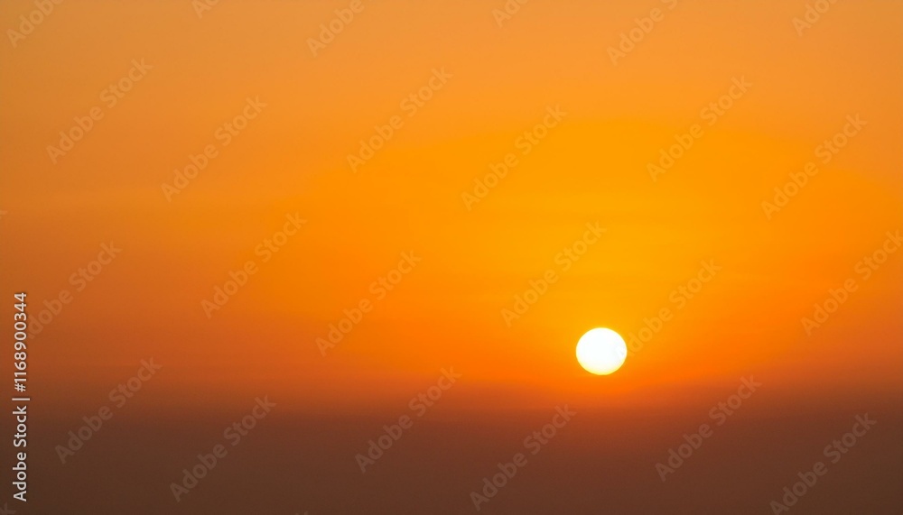 The point at which the temperature gradually drops in a bright orange sunset