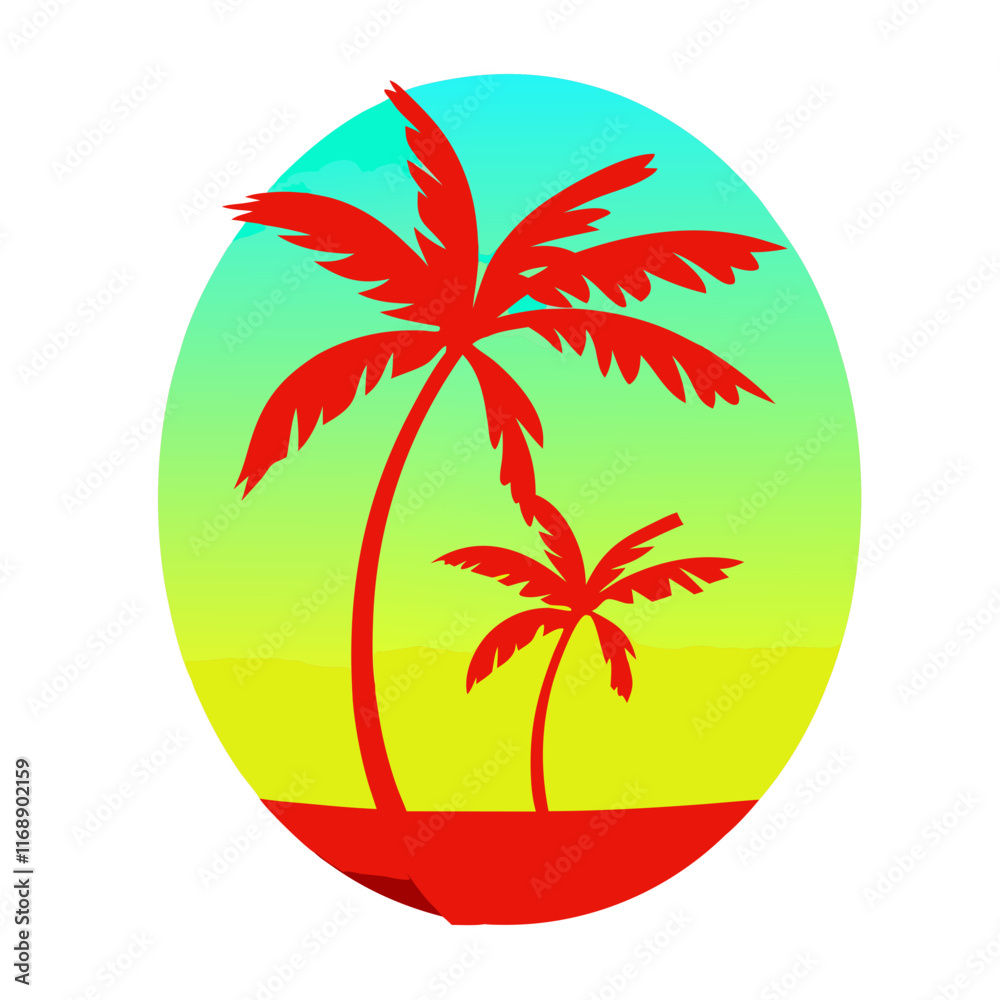Obraz premium palm tree on the beach