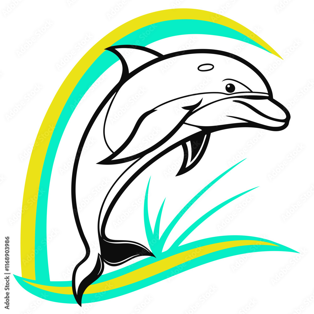 Obraz premium dolphin jumping in water