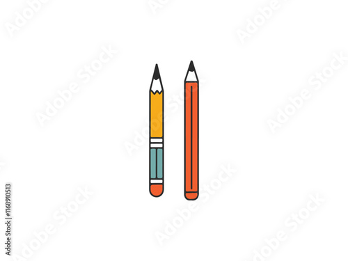 set of pencils vector 