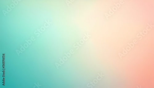 Pastel Gradient Background  Teal  Mint Green  Peach  and Beige Blurred Color Blend for Des