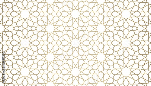 Elegant Ramadan Kareem Islamic Backgrounds with Lanterns, Crescent Moons, Mosques, and Ornate Gold Patterns - Perfect for Holy Month Festivities, Spiritual Designs, and Stock Photography