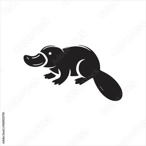 illustration of a Monochrome Platypus	
