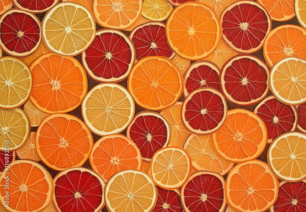 Colorful Display of Bright Citrus Fruit Slices Including Oranges, Lemons, Limes, and Grapefruits on a Light Background Creating a Cheerful and Fresh Aesthetic Colorful Display of Bright Citrus Fruit Slices Including Oranges, Lemons, Limes, and Grapefruits on a Light Background Creating a Cheerful and Fresh Aesthetic