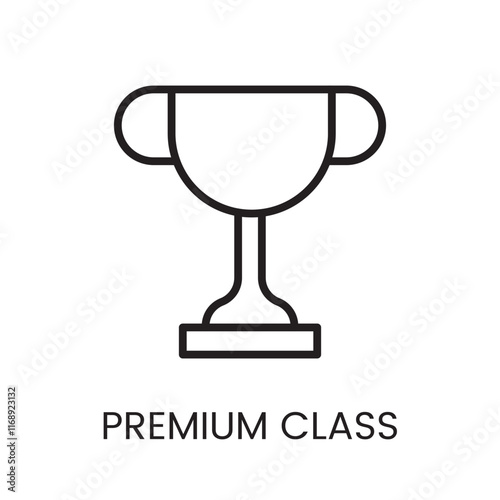 An icon of a trophy in vector, symbolizing premium achievements or excellence, with an editable stroke