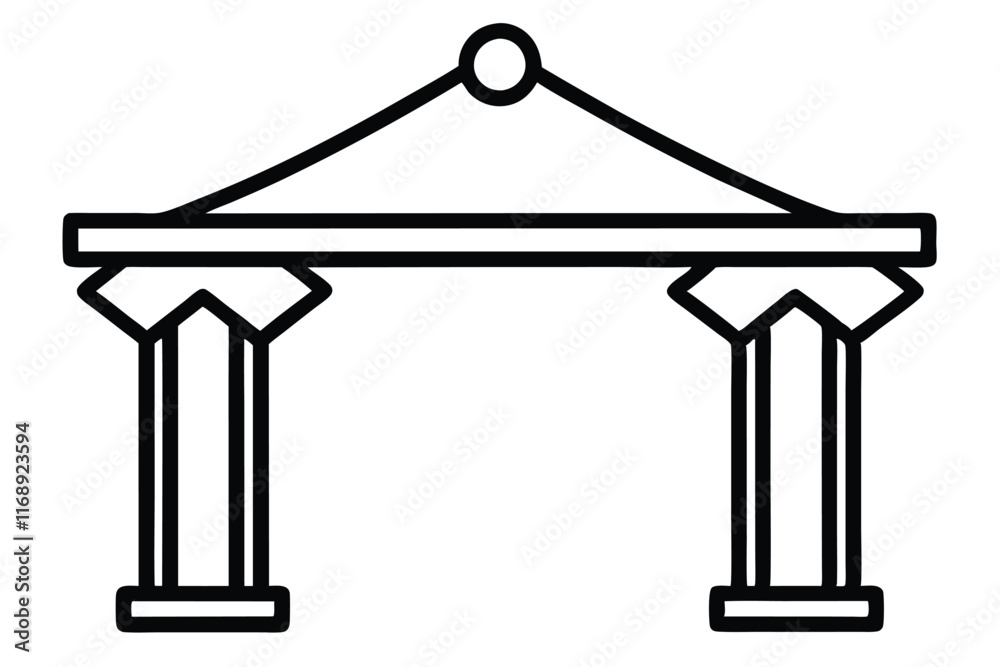 Pergola line art vector minimalist design Pergola line art vector minimalist design