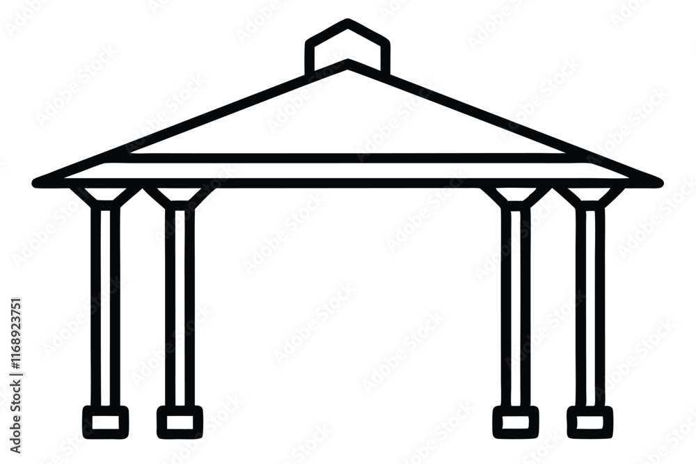 pergola line art icon vector minimalist design pergola line art icon vector minimalist design