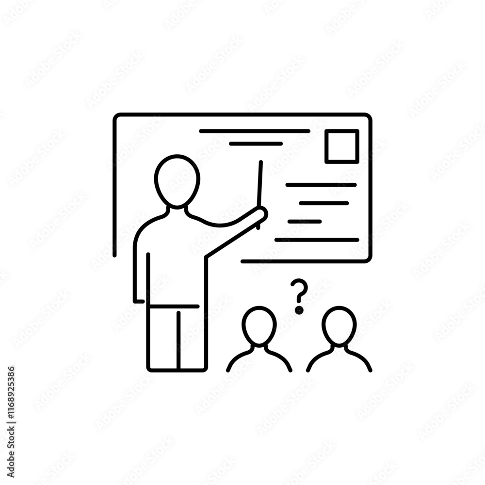 Outline Classroom icon Illustrate the physical or virtual environment where the training takes place. Outline Classroom icon Illustrate the physical or virtual environment where the training takes place.