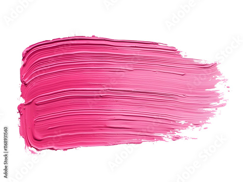 Wallpaper Mural Pink acrylic oil paint brush stroke isolated on transparent background. Torontodigital.ca