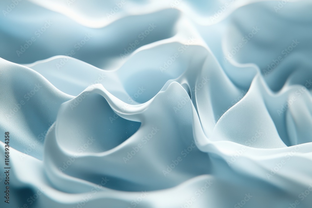 Obraz premium Soft, flowing light blue silk fabric. Ideal for backgrounds, beauty, or fashion projects.