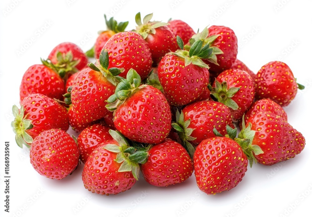 Fresh and Juicy Strawberries Piled Together on a White Background, Perfect for Healthy Eating, Dessert Recipes, and Summer Celebrations Fresh and Juicy Strawberries Piled Together on a White Background, Perfect for Healthy Eating, Dessert Recipes, and Summer Celebrations