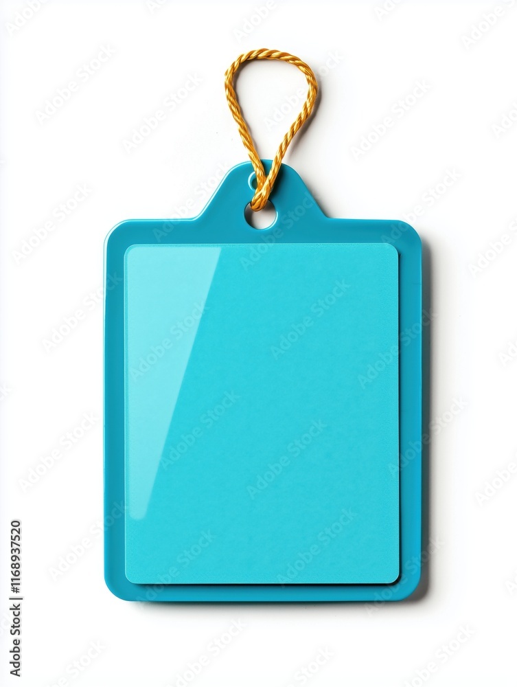 Blank Blue Name Badge with Texture for Customization Blank Blue Name Badge with Texture for Customization