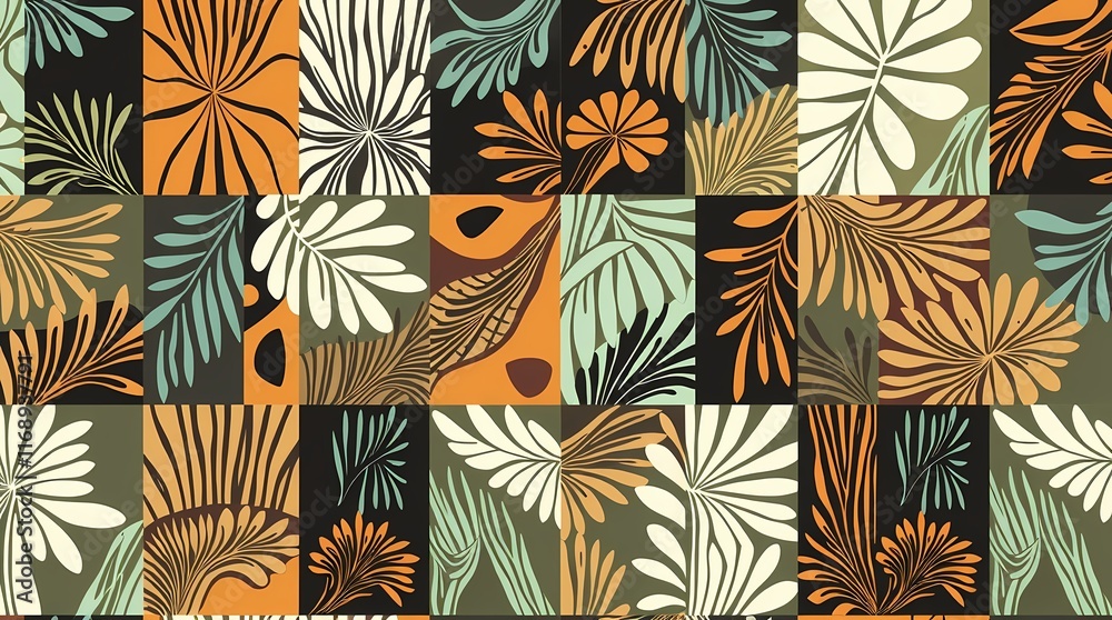 Tropical Patchwork Textile Design Tropical Patchwork Textile Design