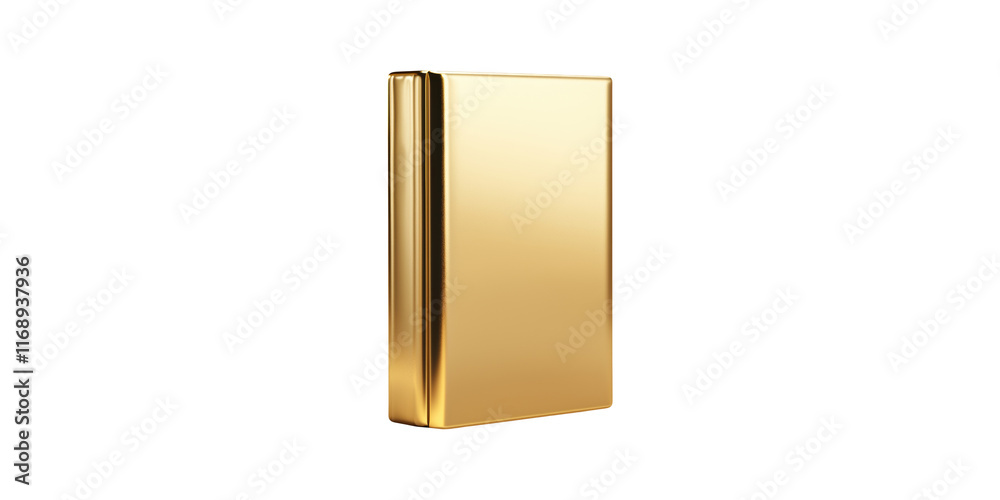 Golden Book Icon With Glossy Surface Isolated on Transparent Background Golden Book Icon With Glossy Surface Isolated on Transparent Background
