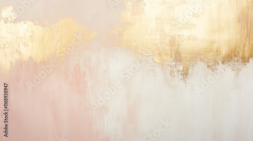Elegant Abstract Background with Soft Pink Gradients and Gold Texture - made with Generative AI