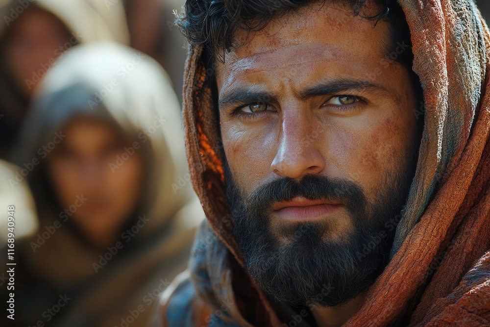 an emotional portrait of jonah contemplatively waiting to witness the fate of nineveh captured in a richly painted scene that evokes spirituality and reflection an emotional portrait of jonah contemplatively waiting to witness the fate of nineveh captured in a richly painted scene that evokes spirituality and reflection