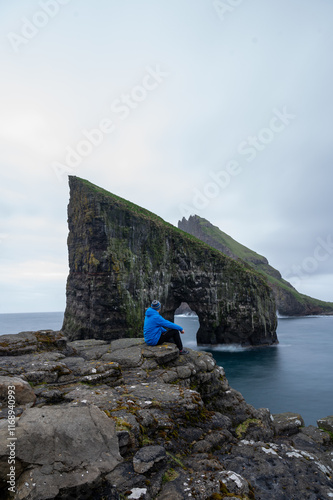 Famous rock formation in the Faroe Island