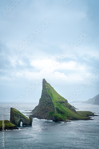 Famous rock formation in the Faroe Island