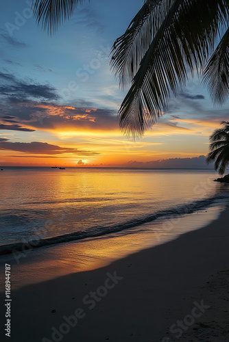 Softly clouded sky with a light yellow glow near the horizon, representing early morning