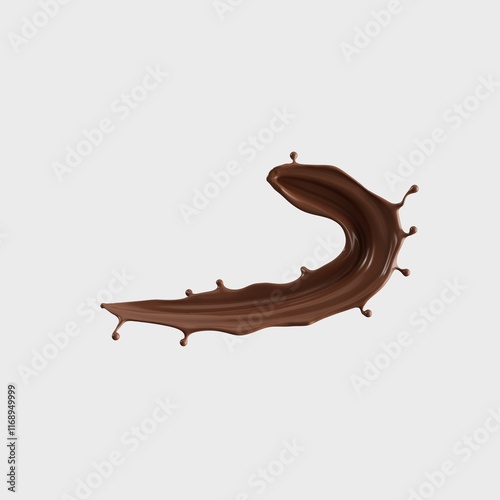 Chocolate Milk splash 3d realistic