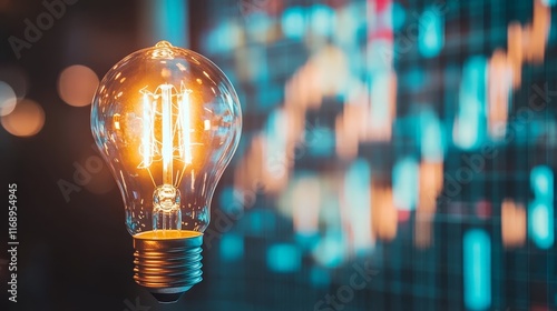 Blurred light bulb, illuminating innovation and inspiring creative ideas