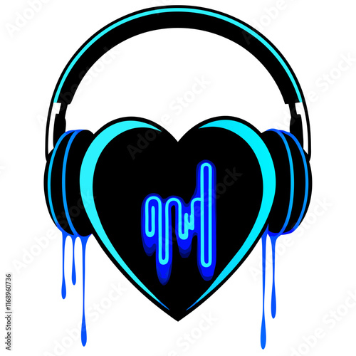 headphones with heart